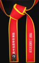 Special Red Master Belt with Gold Border
